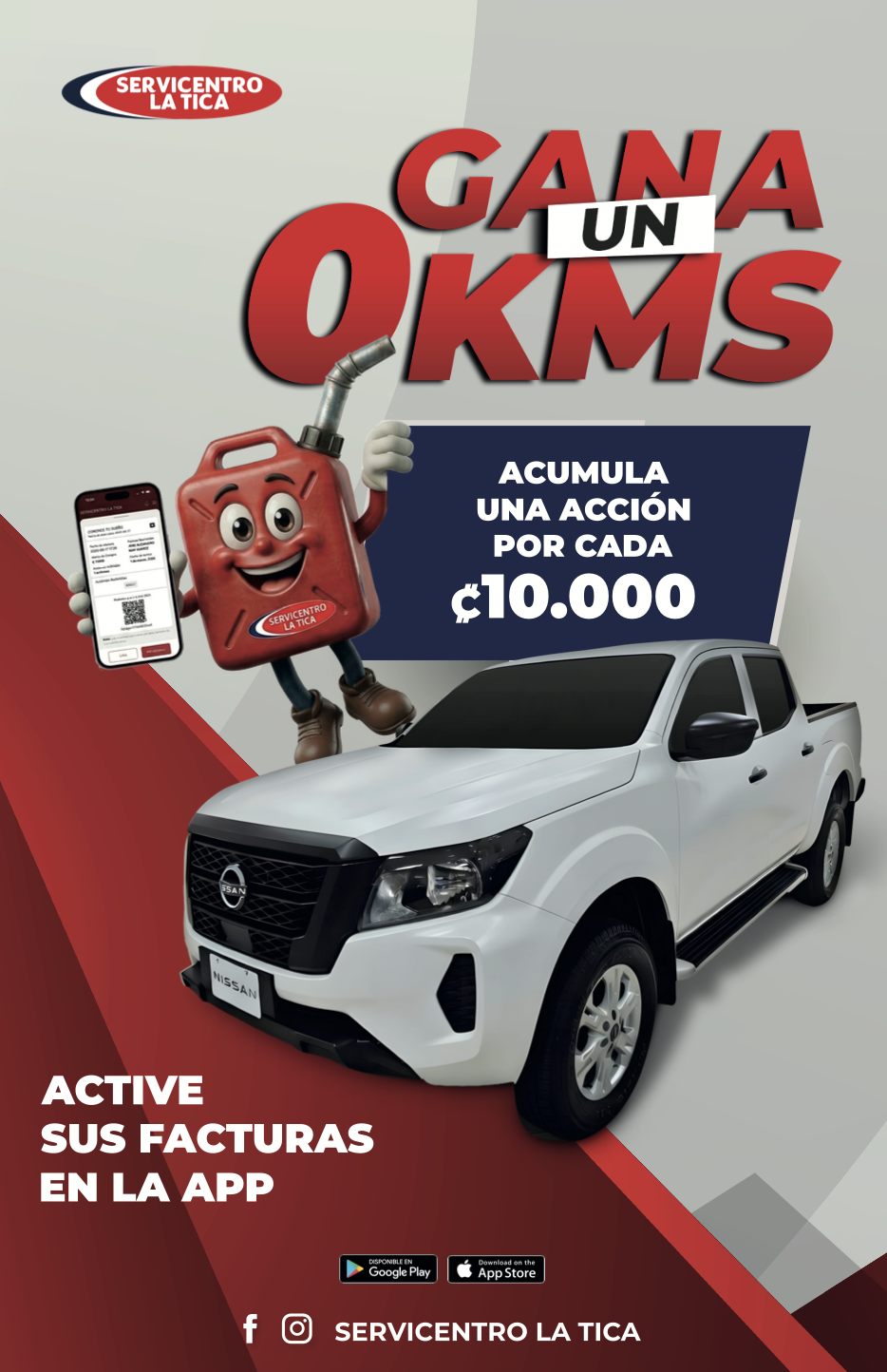 Active sus facturas en la app de Servicentro La Tica